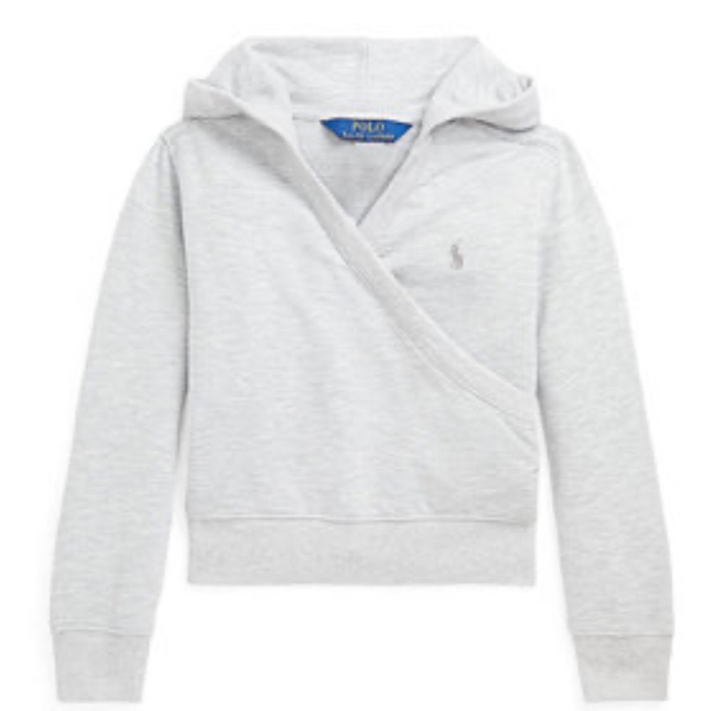 Polo Ralph Lauren - Gray girls wrap-effect hoodie